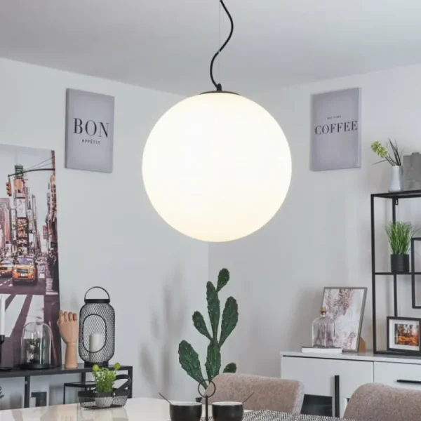 hofstein Suspension Karhia Noir, 1 lumière* Lampes En Verre