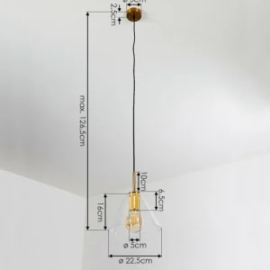 hofstein Suspension Karo Laiton, 1 lumière* Lampes En Verre