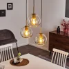 hofstein Suspension Karo Laiton, Noir, 3 lumières* Lampes En Verre