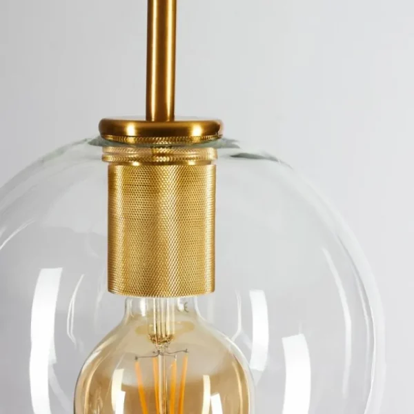 hofstein Suspension Karo Laiton, Noir, 3 lumières* Lampes En Verre