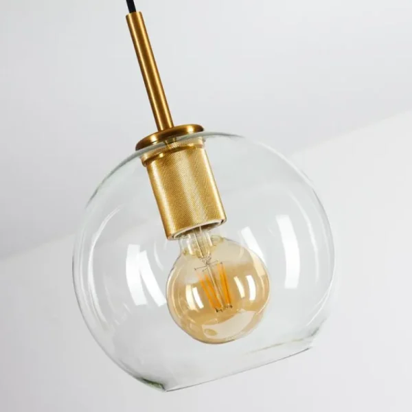 hofstein Suspension Karo Laiton, Noir, 3 lumières* Lampes En Verre