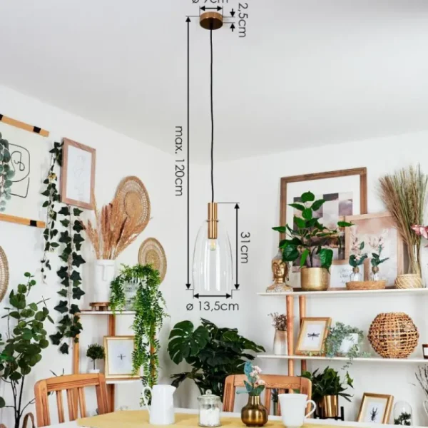 hofstein Suspension Kenong Laiton, 1 lumière* Lampes En Verre