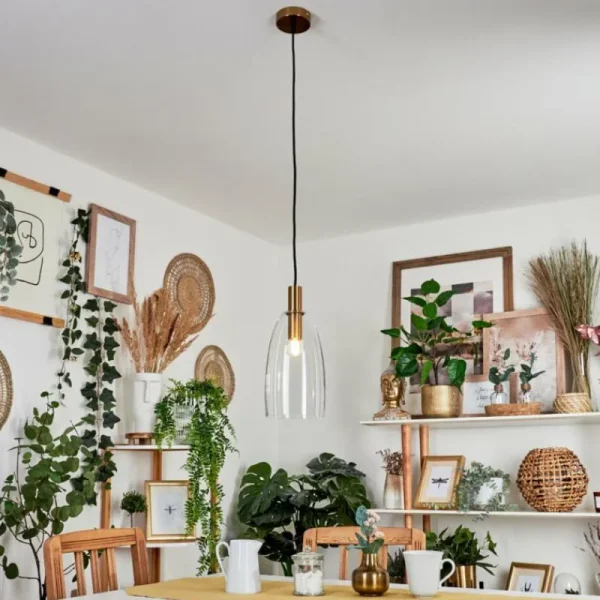 hofstein Suspension Kenong Laiton, 1 lumière* Lampes En Verre