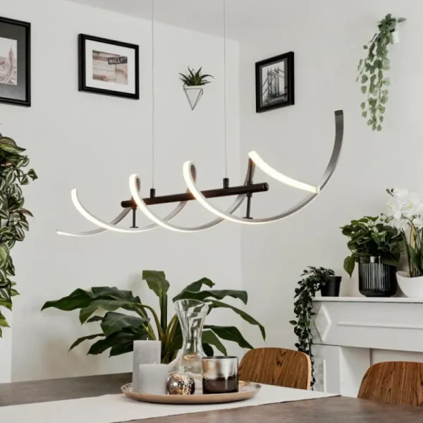hofstein Suspension Khovet LED Noir, 1 lumière* Lampes Modernes