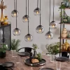 hofstein Suspension Koyoto Clair, Fumé, 8 lumières* Lampes Modernes