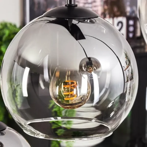 hofstein Suspension Koyoto Clair, Fumé, 8 lumières* Lampes Modernes