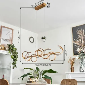hofstein Suspension Lavaca LED Laiton, 4 lumières* Lampes Modernes