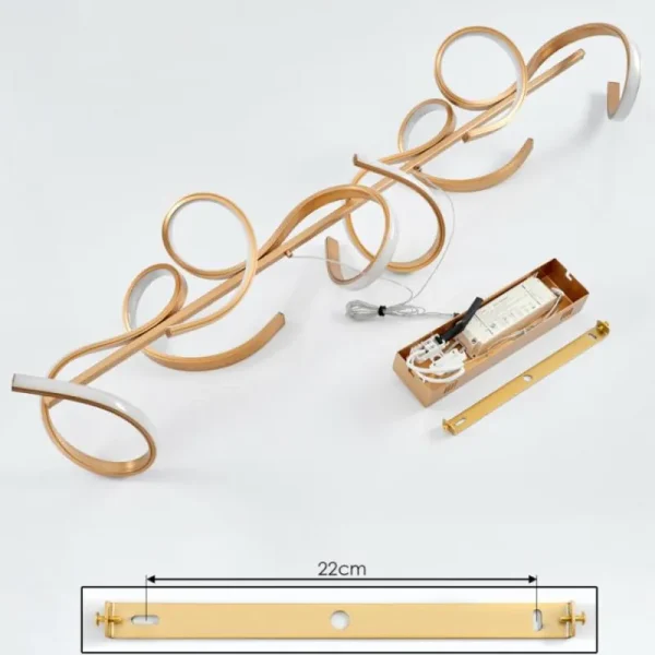 hofstein Suspension Lavaca LED Laiton, 4 lumières* Lampes Modernes