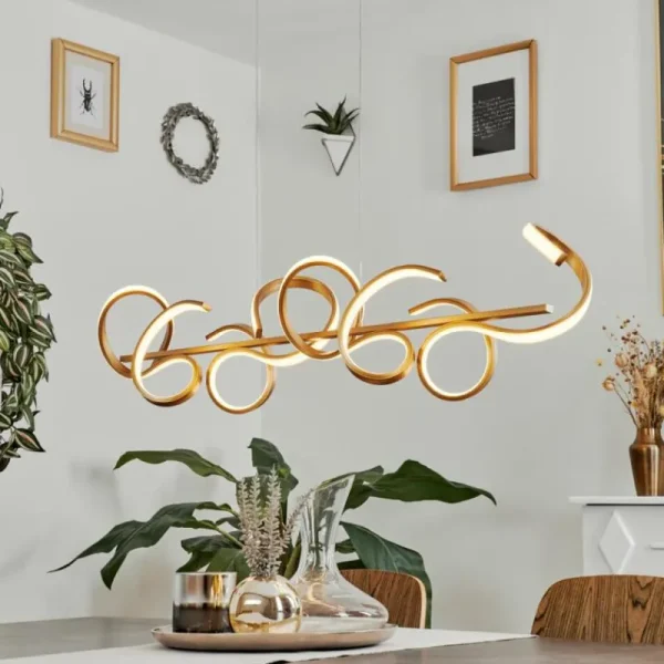 hofstein Suspension Lavaca LED Laiton, 4 lumières* Lampes Modernes