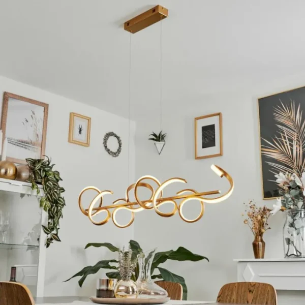 hofstein Suspension Lavaca LED Laiton, 4 lumières* Lampes Modernes