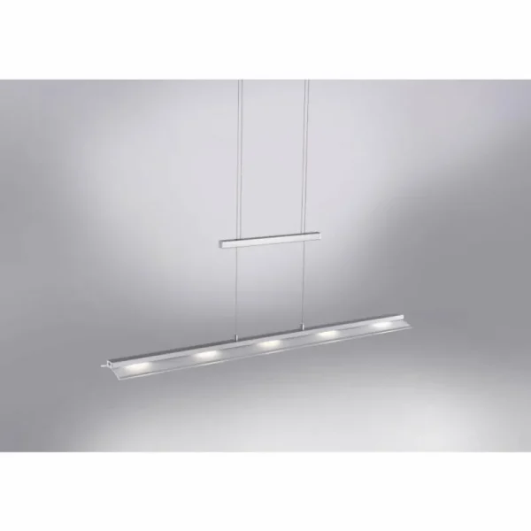 Luminaires Leuchten Direkt Suspension Leuchten-Direkt NELE LED Acier inoxydable, 5 lumières* Lampes En Verre