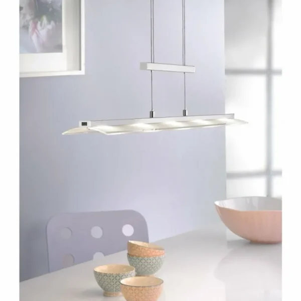 Luminaires Leuchten Direkt Suspension Leuchten-Direkt NELE LED Acier inoxydable, 5 lumières* Lampes En Verre