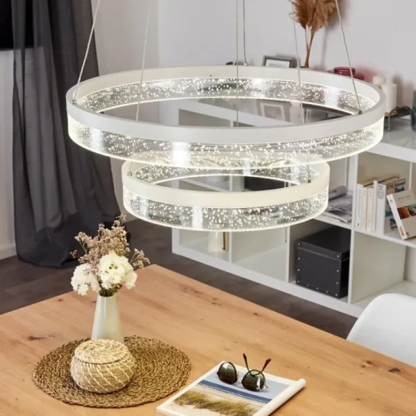 hofstein Suspension Lezha LED Blanc, 2 lumières* Lampes Modernes
