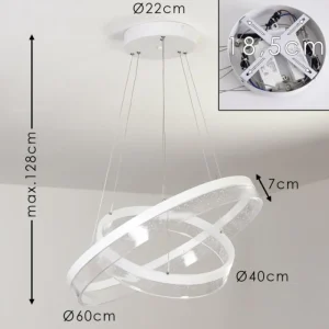 hofstein Suspension Lezha LED Blanc, 2 lumières* Lampes Modernes