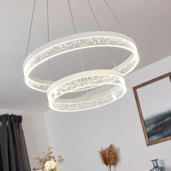 hofstein Suspension Lezha LED Blanc, 2 lumières* Lampes Modernes