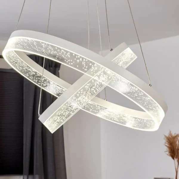 hofstein Suspension Lezha LED Blanc, 2 lumières* Lampes Modernes