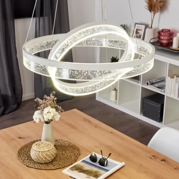 hofstein Suspension Lezha LED Blanc, 2 lumières* Lampes Modernes