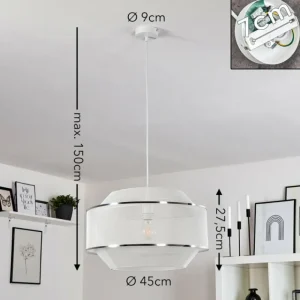 hofstein Suspension Limassol Blanc, 1 lumière* Lampes Modernes