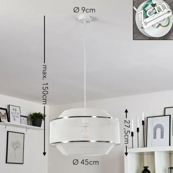 hofstein Suspension Limassol Blanc, 1 lumière* Lampes Modernes