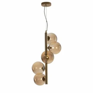 Luce Design Suspension NEPTUN Laiton, 5 lumières* Lampes En Verre