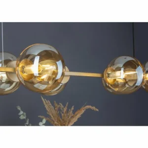 Luce Design Suspension PLUTO Or, 6 lumières* Lampes En Verre