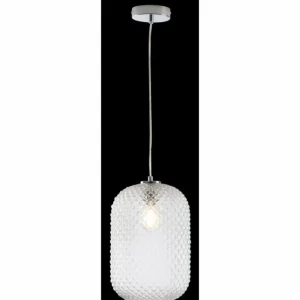 Luce Design Suspension Luce-Design ASHFORD Chrome, 1 lumière* Lampes En Verre