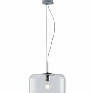 Luce Design Suspension Luce-Design Gibus Chrome, 1 lumière* Lampes En Verre