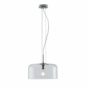 Luce Design Suspension Luce-Design Gibus Chrome, 1 lumière* Lampes En Verre