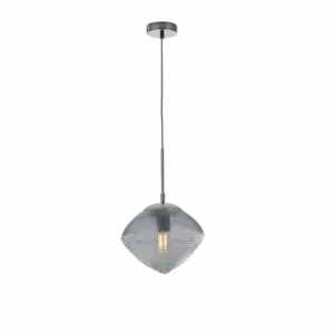 Luce Design Suspension Luce-Design Greenwich Chrome, 1 lumière* Lampes En Verre