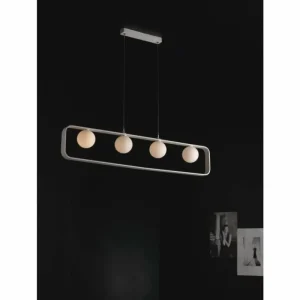 Luce Design Suspension Luce-Design Roxy Blanc, 4 lumières* Lampes En Verre