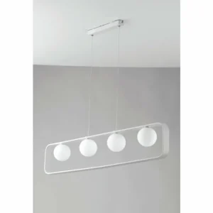 Luce Design Suspension Luce-Design Roxy Blanc, 4 lumières* Lampes En Verre