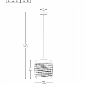 Luminaires Lucide Suspension Lucide ERYN Chrome, 1 lumière* Lampes En Verre