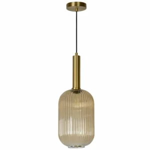 Luminaires Lucide Suspension Lucide MALOTO Or, 1 lumière* Lampes En Verre