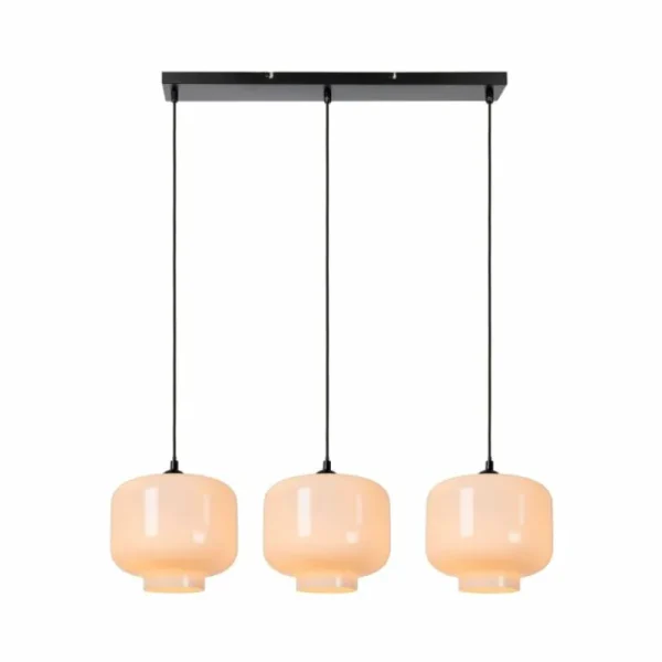 Luminaires Lucide Suspension Lucide MEDINE Noir, 3 lumières* Lampes En Verre