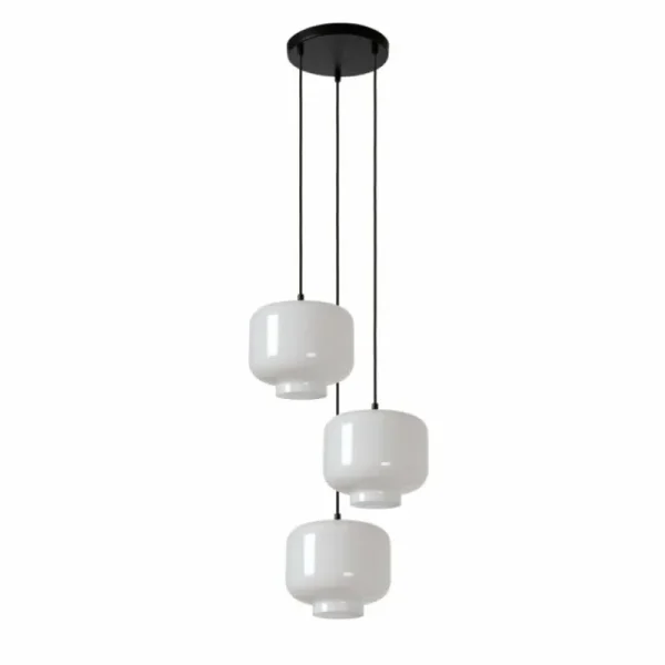 Luminaires Lucide Suspension Lucide MEDINE Noir, 3 lumières* Lampes En Verre