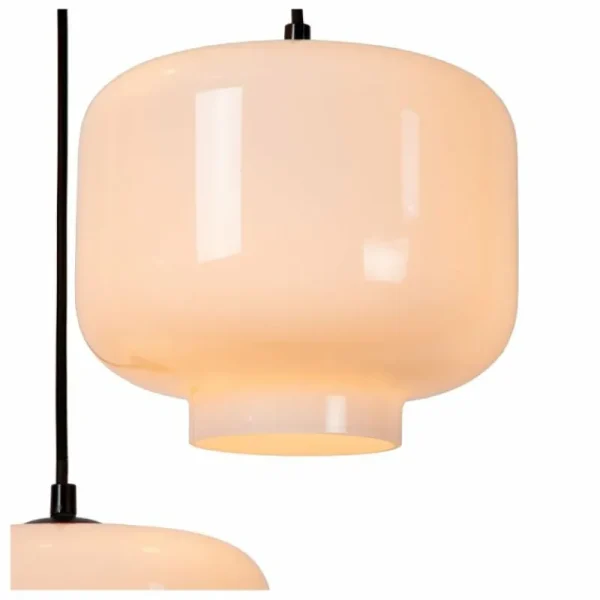 Luminaires Lucide Suspension Lucide MEDINE Noir, 3 lumières* Lampes En Verre