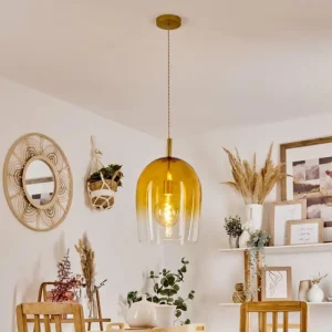 hofstein Suspension Magnano Or, 1 lumière* Lampes En Verre