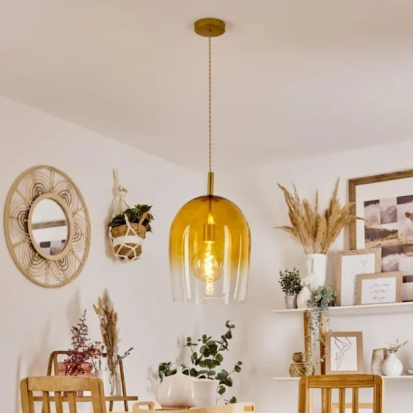 hofstein Suspension Magnano Or, 1 lumière* Lampes En Verre