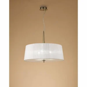 Luminaires Mantra Suspension Mantra LOEWE Brun, 3 lumières* Lampes En Verre