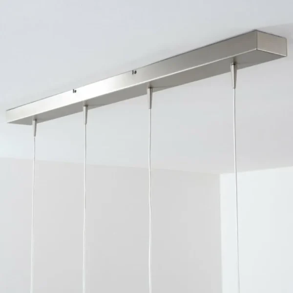 hofstein Suspension Masterlight Caterina LED Nickel mat, 4 lumières* Lampes En Verre