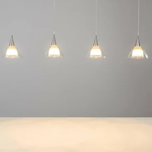 hofstein Suspension Masterlight Caterina LED Nickel mat, 4 lumières* Lampes En Verre
