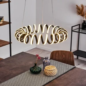 hofstein Suspension Maziwa LED Noir, Blanc, 1 lumière* Lampes Modernes