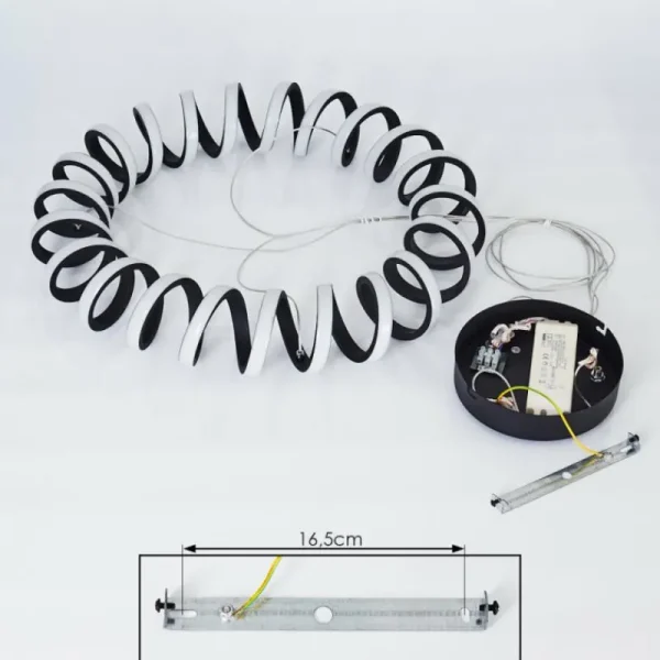 hofstein Suspension Maziwa LED Noir, Blanc, 1 lumière* Lampes Modernes
