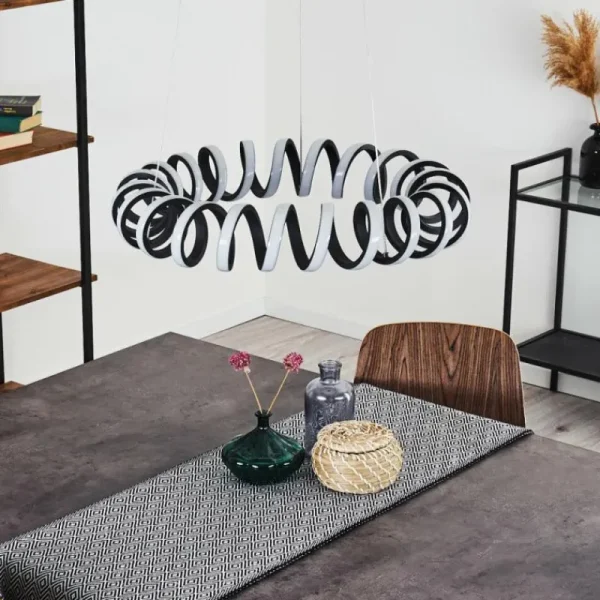 hofstein Suspension Maziwa LED Noir, Blanc, 1 lumière* Lampes Modernes