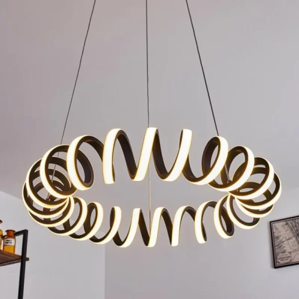 hofstein Suspension Maziwa LED Noir, Blanc, 1 lumière* Lampes Modernes