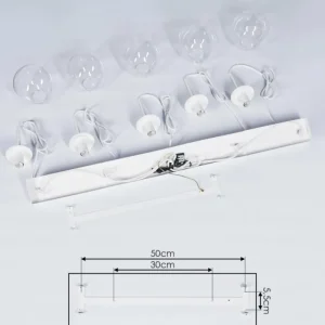 hofstein Suspension Mesas Blanc, 5 lumières* Lampes En Verre
