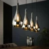 hofstein Suspension Missirola Argenté, 4 lumières* Lampes En Verre