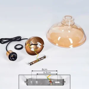 hofstein Suspension Nanao Laiton, 1 lumière* Lampes En Verre
