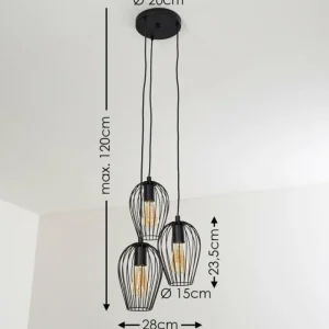 hofstein Suspension Negril Noir, 3 lumières* Lampes Modernes