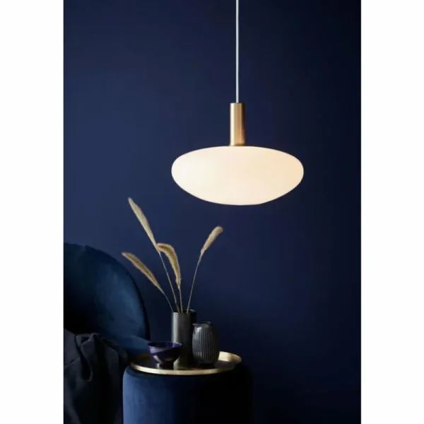 Luminaires Nordlux Suspension Nordlux ALTON Laiton, Noir, 1 lumière* Lampes En Verre